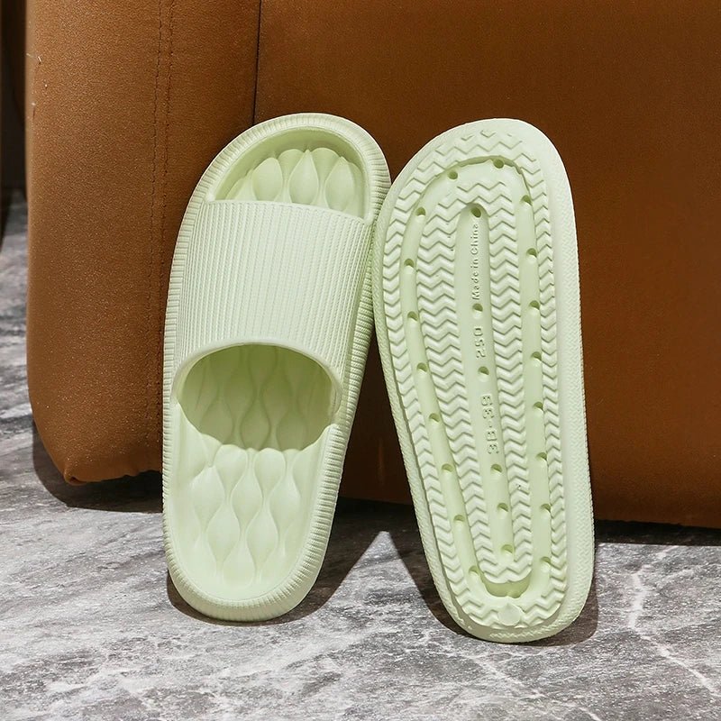 4cm Summer Non - slip Soft Cloud Slippers Women Comfy Eva Thick Platform Slides Woman Couple Bathroom Home Flip Flops - PCWLDASHRES