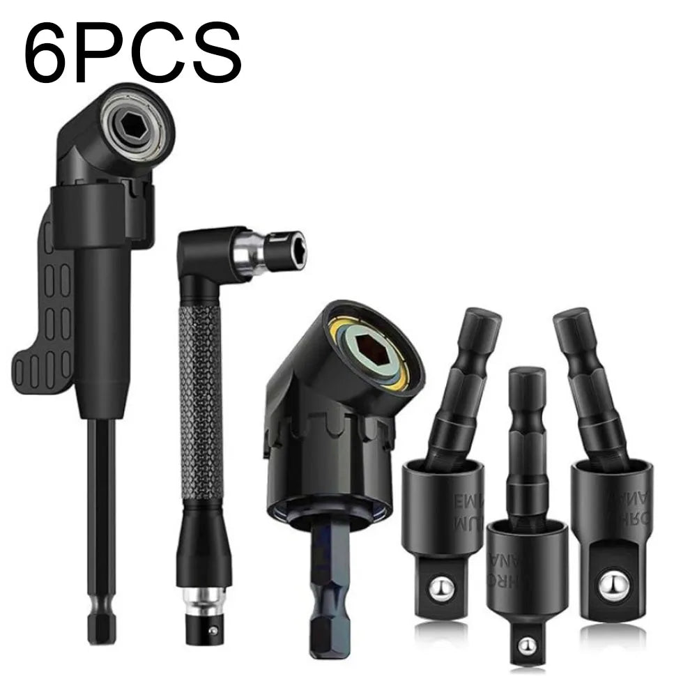 31 Flexible Drill Bit Extension Rotatable Socket Adapter Hex Shank 105° Right Angle Drill Attachment Screwdriver 90° Angled Bits