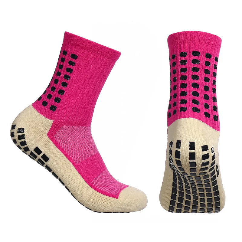 1Pc Adhesive Towel Sole Running Socks Non-slip Marathon Football Socks For Men And Women