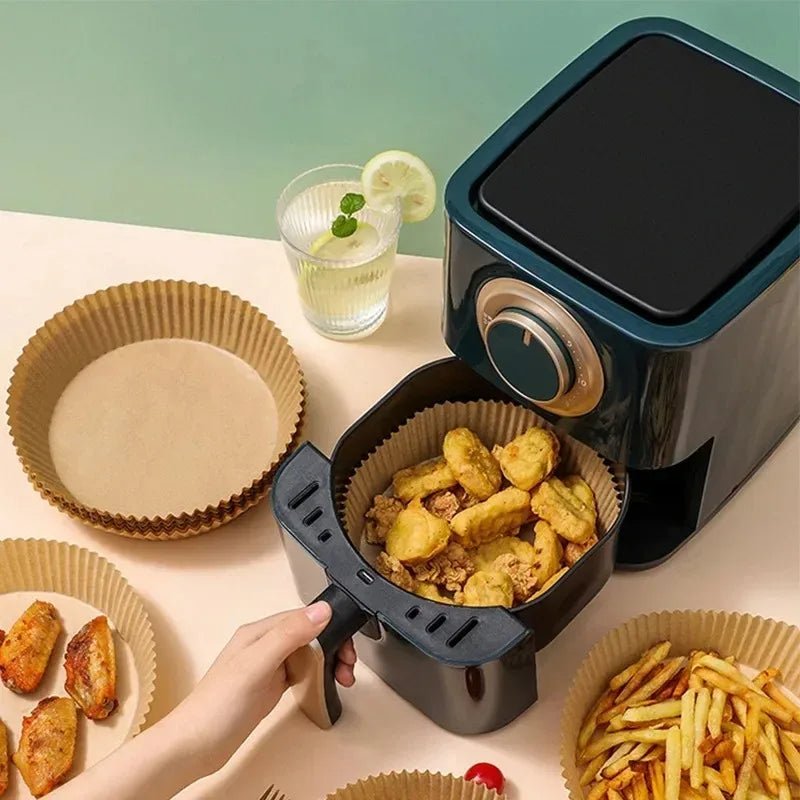 50/100/200pcs Disposable Air Fryer Paper Round/Square Special Paper Food Silicon Oil Paper Air Fryer Liners Baking Paper - PCWLDASHRES