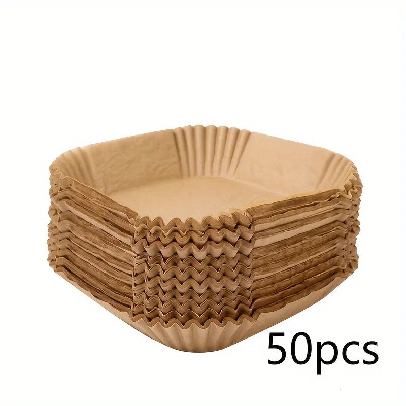 50/100pcs Square Silicone Oil Paper Mini Air Fryer Liner Suitable For Most Air Fryers Non Stick Air Fryer - PCWLDASHRES