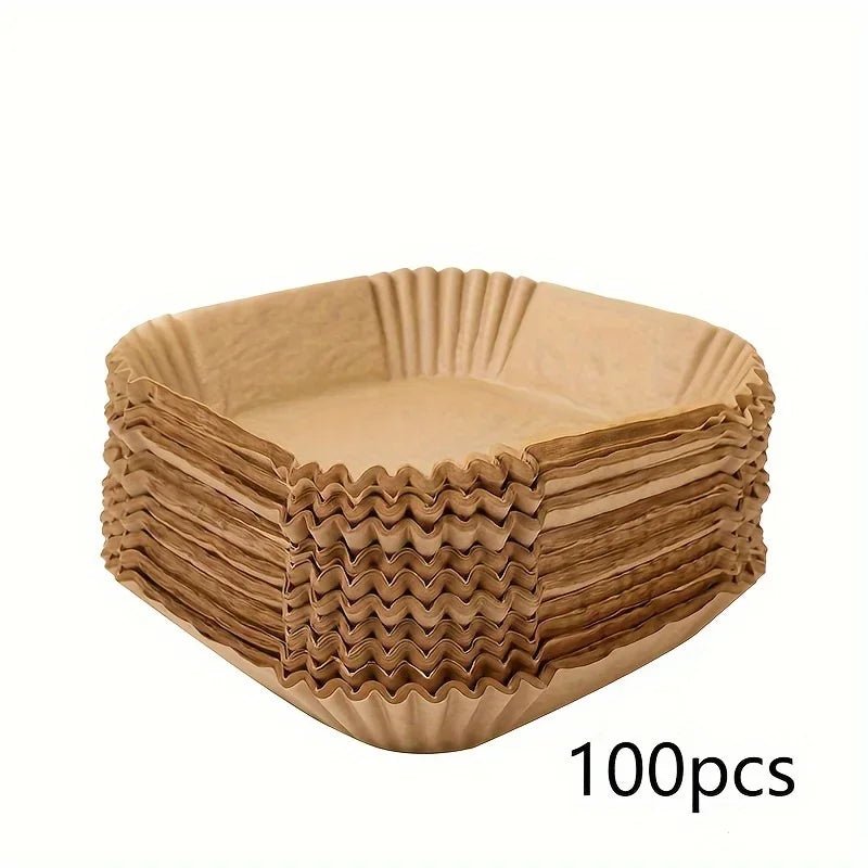 50/100pcs Square Silicone Oil Paper Mini Air Fryer Liner Suitable For Most Air Fryers Non Stick Air Fryer - PCWLDASHRES