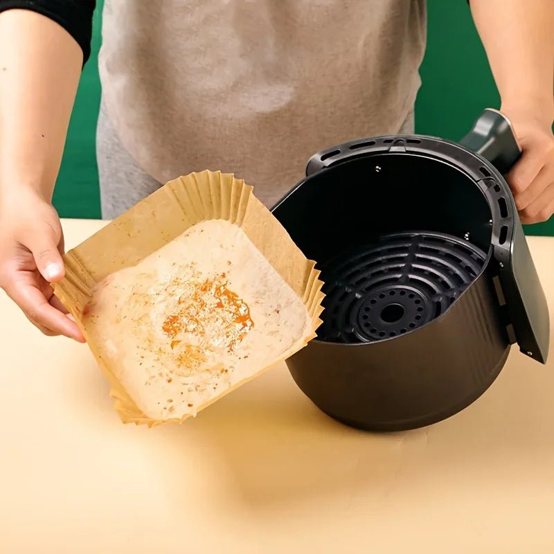 50/100pcs Square Silicone Oil Paper Mini Air Fryer Liner Suitable For Most Air Fryers Non Stick Air Fryer - PCWLDASHRES