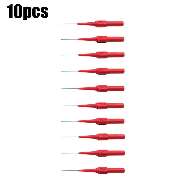 1/20PCs 30V Motorcycle Diagnostic Tools Multimeter Test Lead Extention Back Piercing Needle Tip Probes Car Test Probe Kit 0.7MM