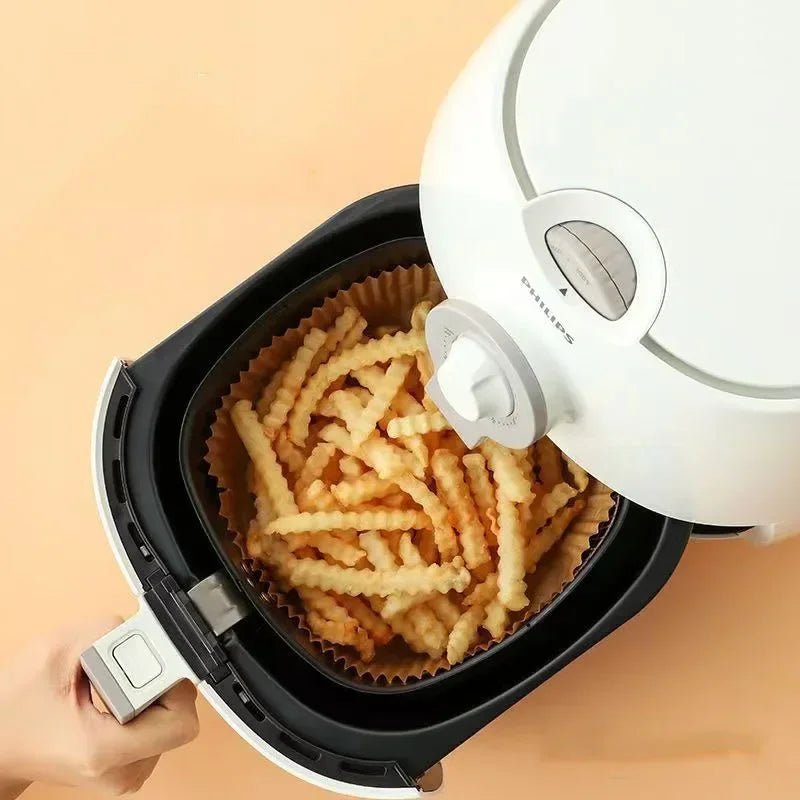 50pcs Air Fryer Grease Absorbent For Household Baking Pans With Thickened Silicone Paper Pads - PCWLDASHRES