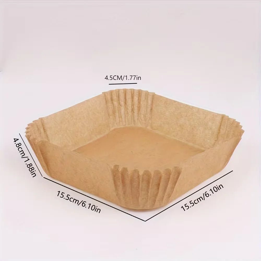 50pcs/set Disposable Air Fryer Paper Liner 20CM Oil - proof Water - proof Airfryer Disposable Cooking Paper Trays Baking Paper - PCWLDASHRES