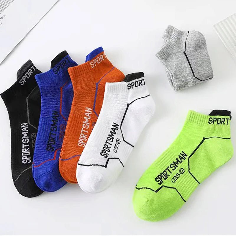 5/10Pairs High Quality Men Ankle Socks Breathable Sports Socks Mesh Casual Athletic Summer Thin Cut Short Sokken Size 38 - 44 - PCWLDASHRES