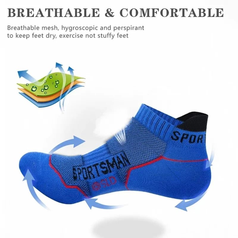 5/10Pairs High Quality Men Ankle Socks Breathable Sports Socks Mesh Casual Athletic Summer Thin Cut Short Sokken Size 38 - 44 - PCWLDASHRES