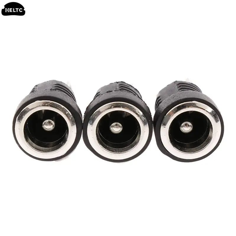5.5mm x 2.1mm 5.5x2.1 DC Power Supply Plug Connector + Female Metal Panel Mount Socket Jack Plug DC Connectors Terminal Adapter - PCWLDASHRES