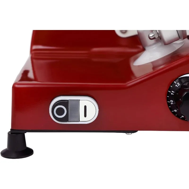 10" Premium Chromium-plated Steel Blade Electric Deli Meat Cheese Food Slicer With Serving Plate Commercial And For Home Use 240