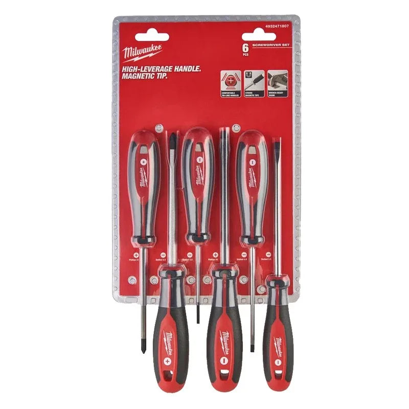 Milwaukee 4932471807 6 PIECE SCREWDRIVER SET High Torque Applications Comfortable Grip High Efficiency Tool Accessories