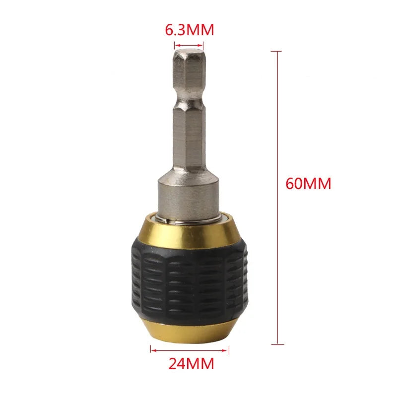 1/4 Inner Hex 50mm 60mm Hexagonal Shank Quick Coupling Power Tool Accessories Electric Drills Adapters Drill Bit Holder Parts
