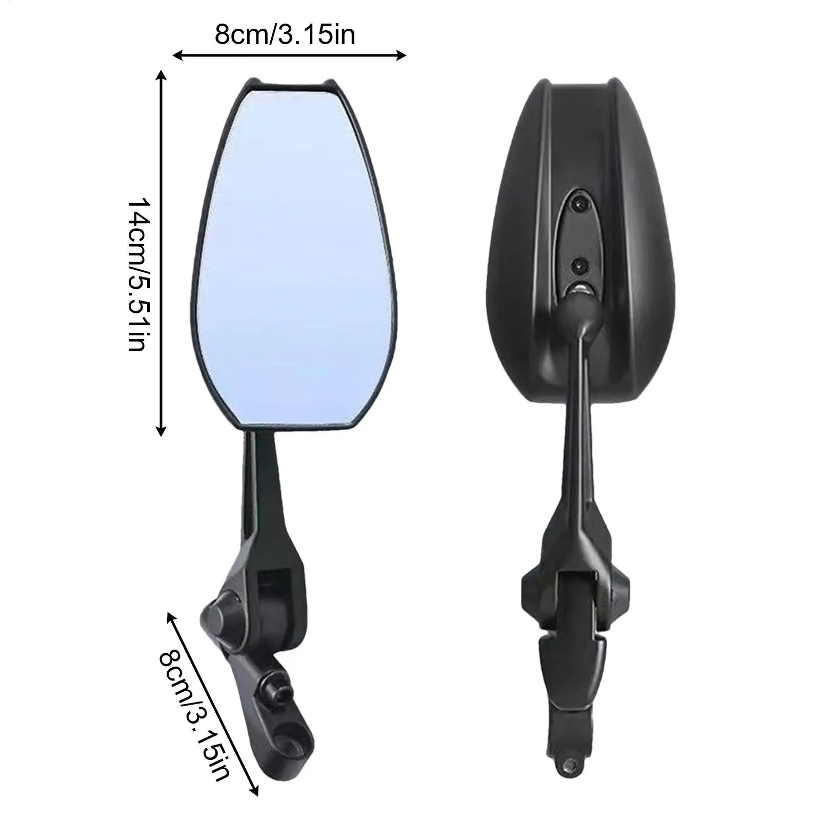 1 Pair Universal Adjustable Motorcycle Rear View Mirror for Scooter ATV Motorcycle Accessories Side Mirror blue anti-glare Glass