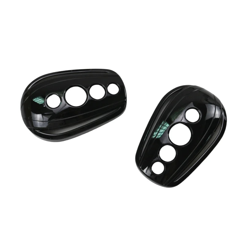 1 Pair Oval Motorcycle Rear View Mirrors Cover Cap for Harley Dyna Road King Electra Glide Sportster 883 1200