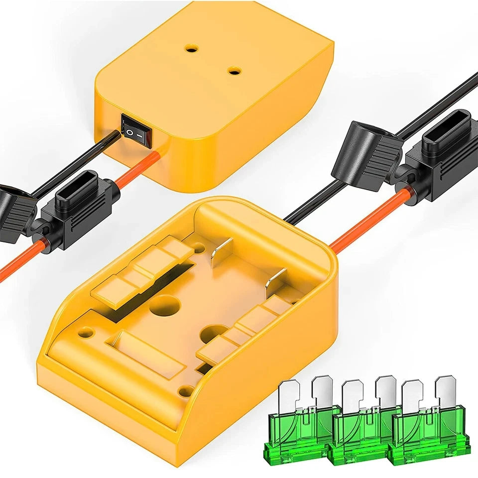 Power Wheels Adapter for Dewalt 18V/20V Battery Adapter Power Wheels Battery Converter Kit with Fuse & Switch for DIY Rc Toys
