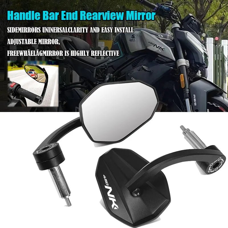 7/8" 22mm Motorcycle Handlebar End Mirror For CFMOTO 125NK 450NK 650NK 800NK NK125 HandleBar Rear View Side Mirror - PCWLDASHRES