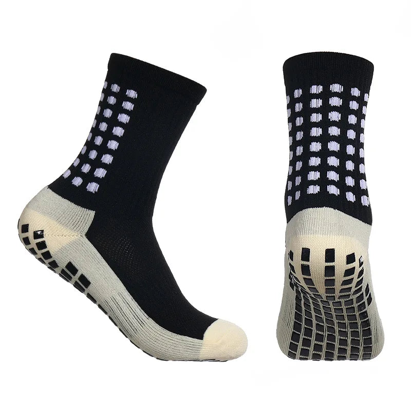 1Pc Adhesive Towel Sole Running Socks Non-slip Marathon Football Socks For Men And Women
