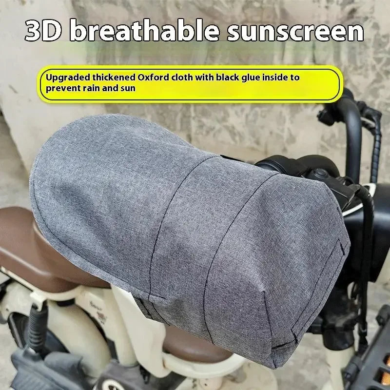 1 Pair Summer Sunscreen Heat Shading Gloves Electric Car Handlebar Cover Motorcycle Battery Car Hand Guard Cover
