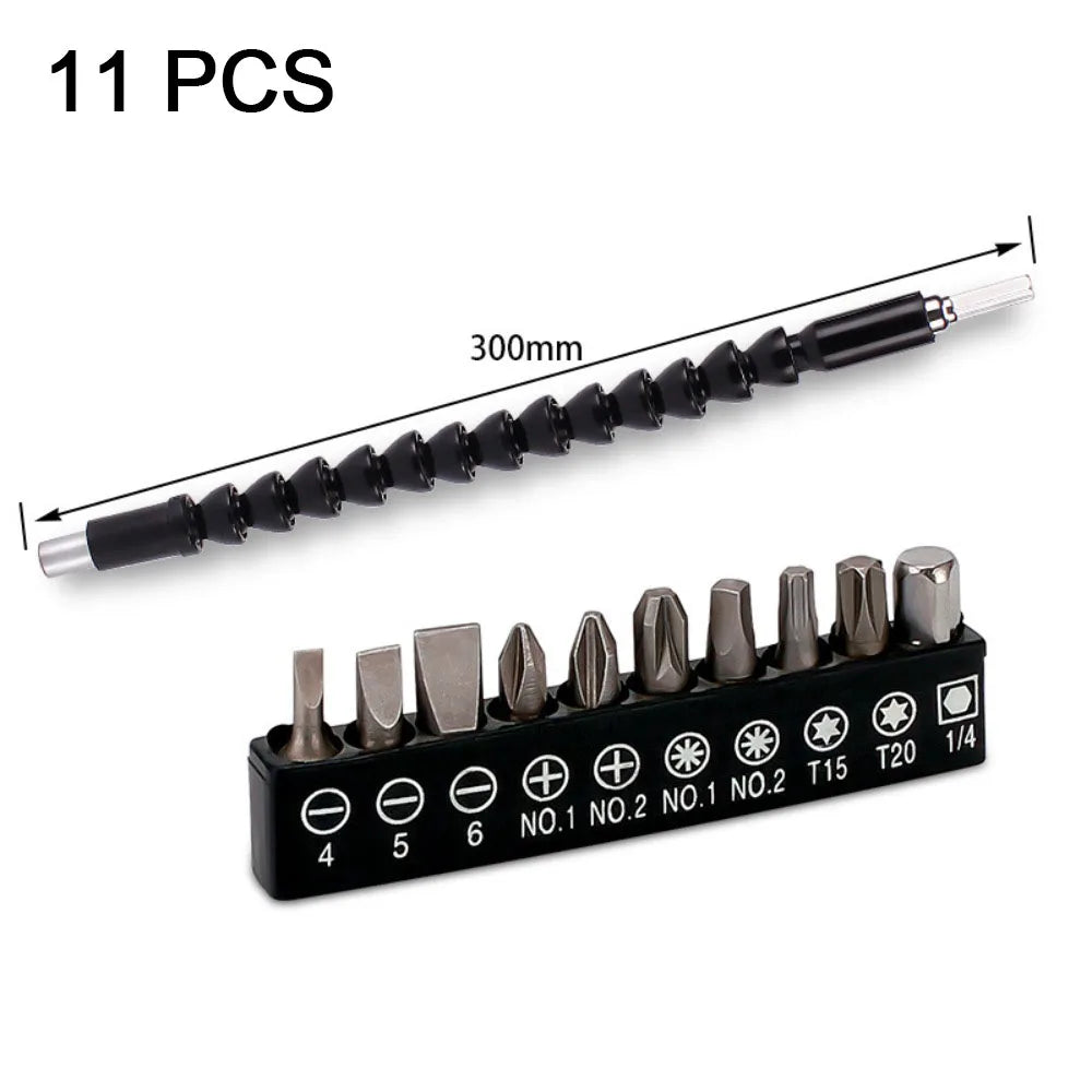 31 Flexible Drill Bit Extension Rotatable Socket Adapter Hex Shank 105° Right Angle Drill Attachment Screwdriver 90° Angled Bits