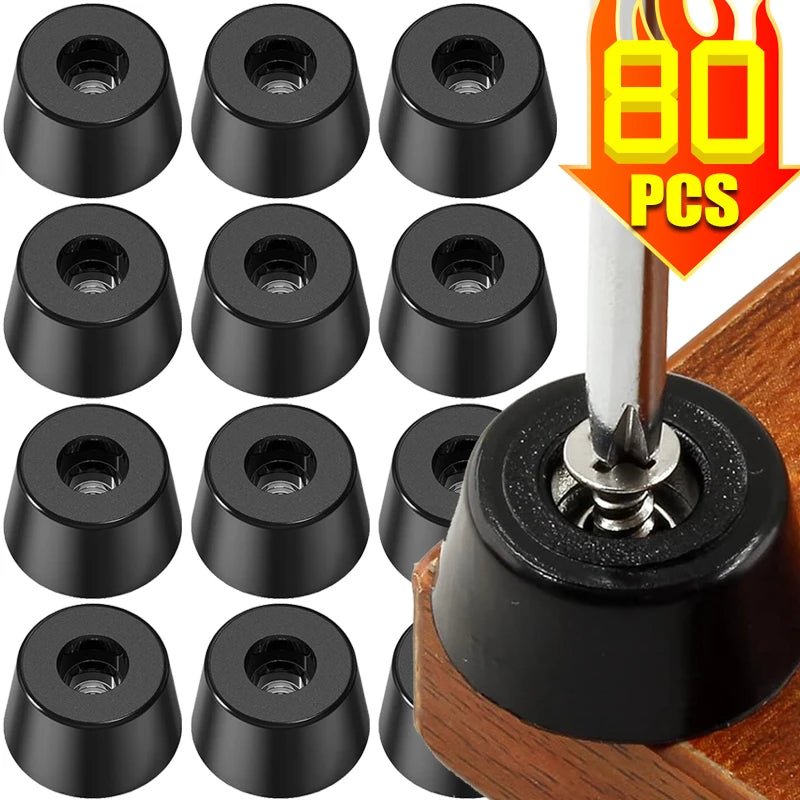8/80Pcs Rubber Pads Floor Protectors Non - slip Cutting Board Furniture Bumper Gasket Table Chair Leg Cover Furniture Hardware Mat - PCWLDASHRES