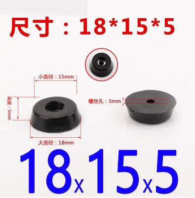8pcs Foot Pad Full Rubber Tips Table Box Speaker Furniture Leg Shock Stand Absorber Non - slip With Gasket - PCWLDASHRES