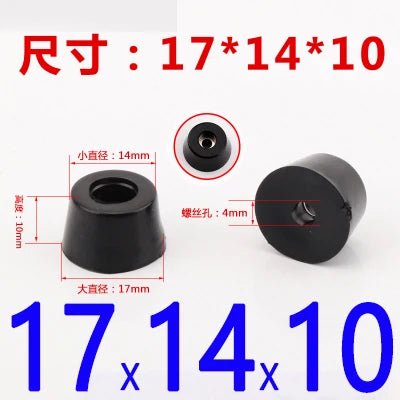 8pcs Foot Pad Full Rubber Tips Table Box Speaker Furniture Leg Shock Stand Absorber Non - slip With Gasket - PCWLDASHRES