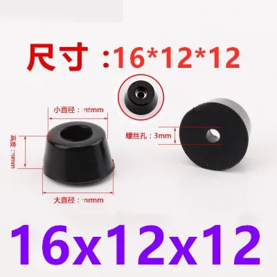 8pcs Foot Pad Full Rubber Tips Table Box Speaker Furniture Leg Shock Stand Absorber Non - slip With Gasket - PCWLDASHRES