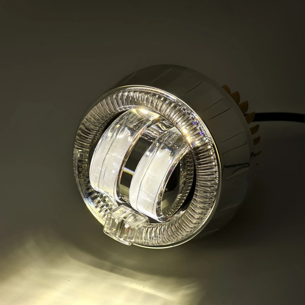 2-inch Mini Motorcycle Lamp High Brightness Flashing LED Spotlight Devil's Eye Lens Waterproof Modified Electric Vehicle Light