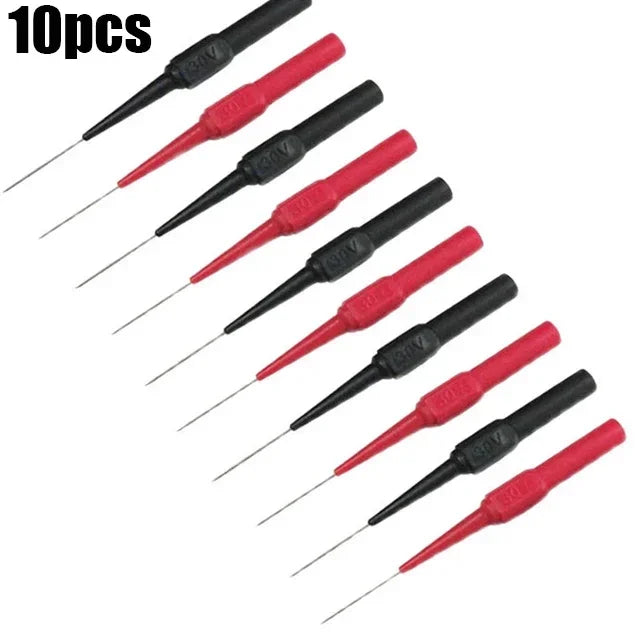 1/20PCs 30V Motorcycle Diagnostic Tools Multimeter Test Lead Extention Back Piercing Needle Tip Probes Car Test Probe Kit 0.7MM