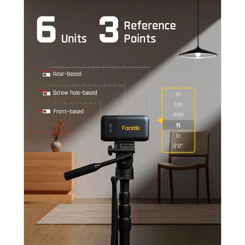 A10 Pro 2 - in - 1 Digital Laser Tape Measure With HD IPS Color Display,165Ft Rechargeable Laser Measurement Tool & 9.8Ft Measuring - PCWLDASHRES