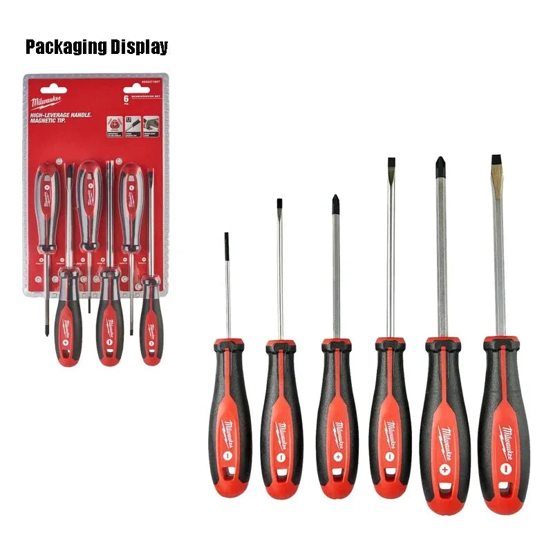 Milwaukee 4932471807 6 PIECE SCREWDRIVER SET High Torque Applications Comfortable Grip High Efficiency Tool Accessories