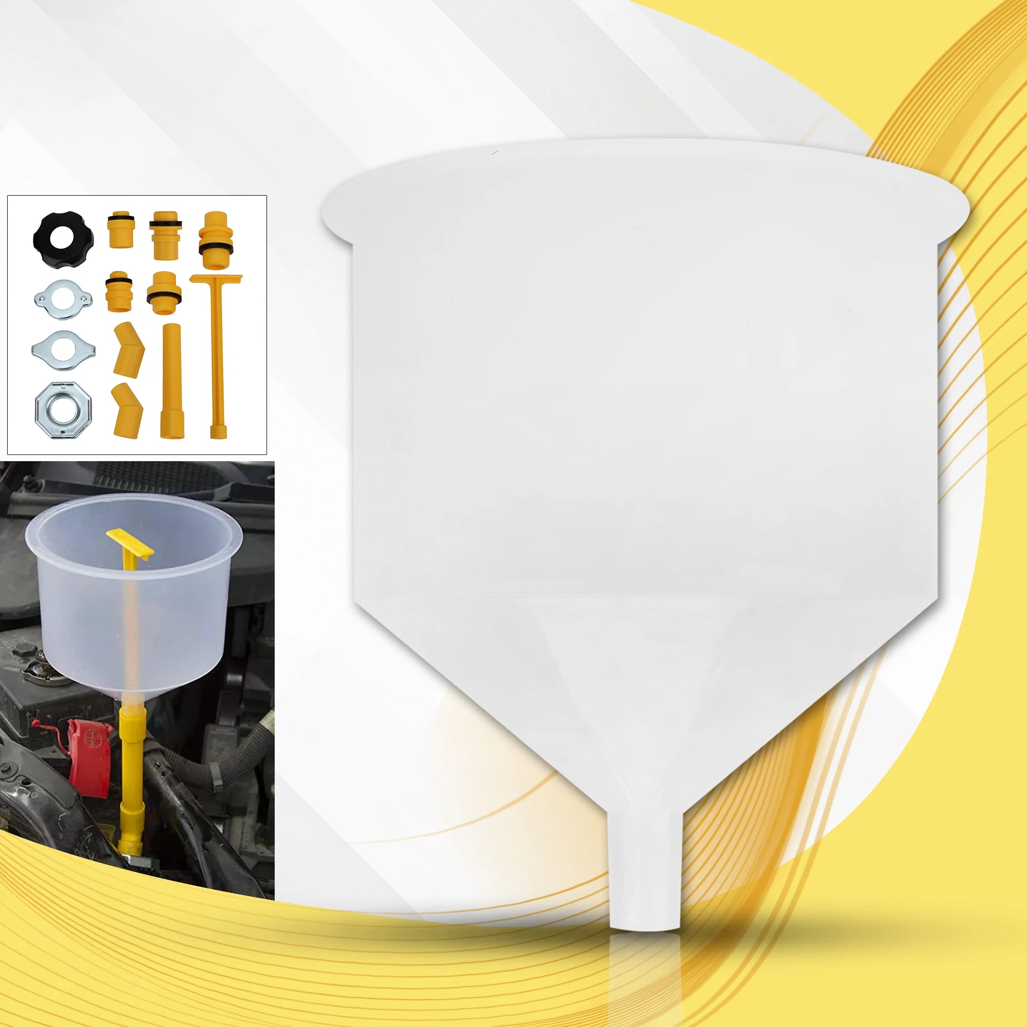 15PCS/Set Motorcycle Coolant  plastic Funnel Kit Radiator  plastic Spill Proof Cooling System For Motorbike Cooling System