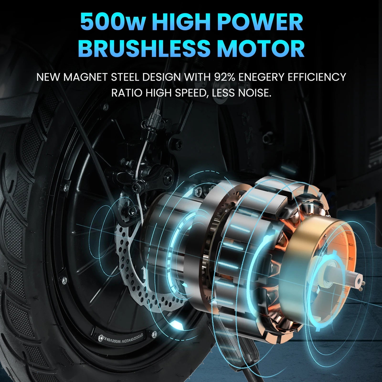 A9 Foldable electric bicycle 500W LED display 3 Modes 14inch vacuum tire - PCWLDASHRES