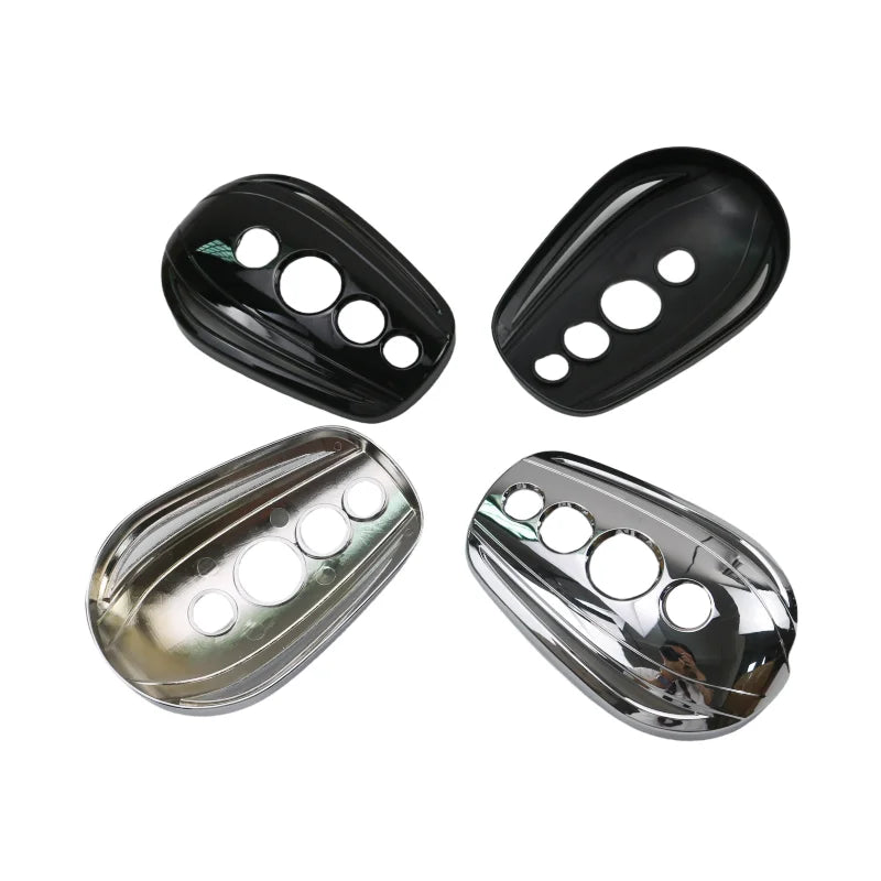 1 Pair Oval Motorcycle Rear View Mirrors Cover Cap for Harley Dyna Road King Electra Glide Sportster 883 1200