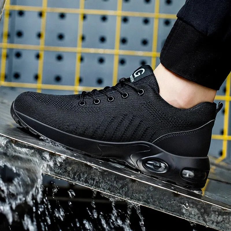 Air Cushion Work Safety Shoes For Men Women Breathable Work Sneakers Steel Toe Shoes Anti - puncture Safety Protective Shoe - PCWLDASHRES