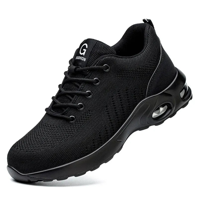 Air Cushion Work Safety Shoes For Men Women Breathable Work Sneakers Steel Toe Shoes Anti - puncture Safety Protective Shoe - PCWLDASHRES