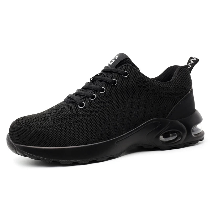 Air Cushion Work Safety Shoes For Men Women Breathable Work Sneakers Steel Toe Shoes Anti - puncture Safety Protective Shoe - PCWLDASHRES