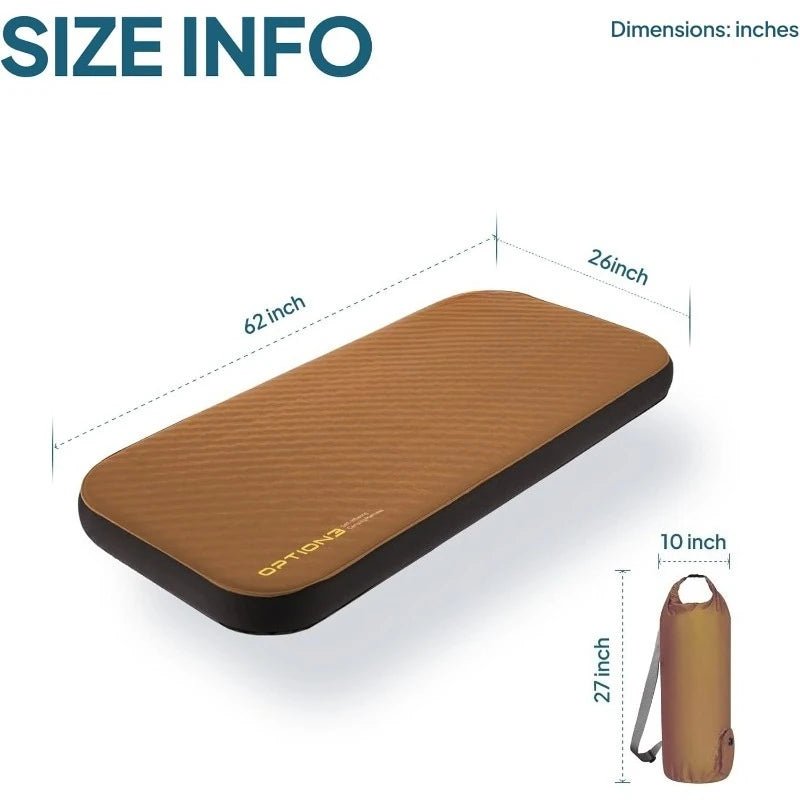 Air & Foam Camping Mattress, Self - Inflating Sleeping Pad, 4.5" Thick, With Air Pump, Full - PCWLDASHRES