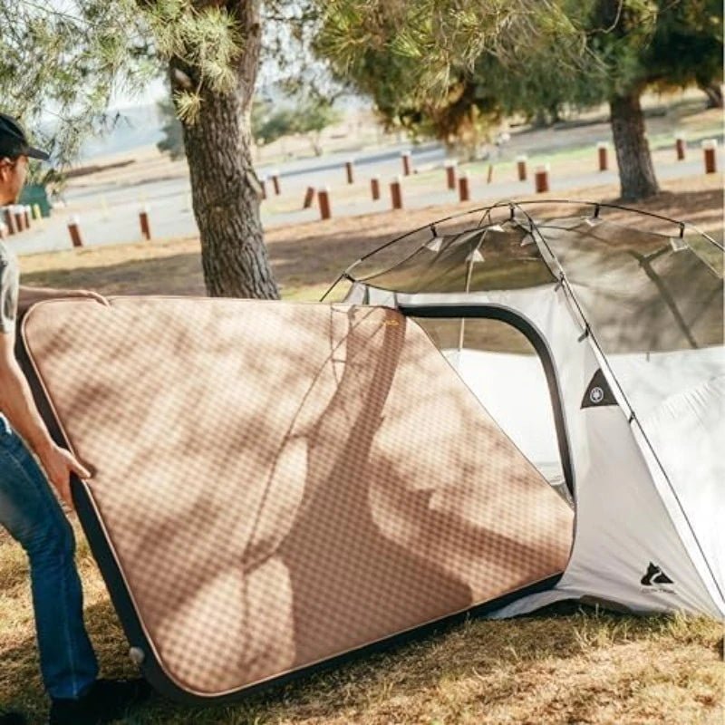 Air & Foam Camping Mattress, Self - Inflating Sleeping Pad, 4.5" Thick, With Air Pump, Full - PCWLDASHRES