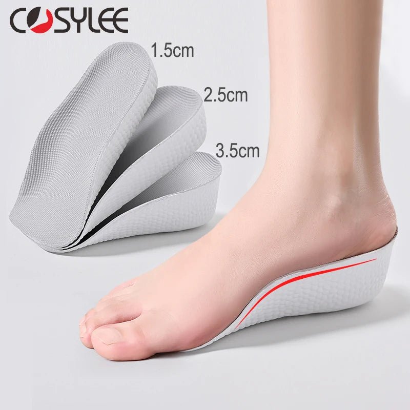 Arch Support Height Increase Insoles Half Pads Orthopedic Breathable Memory Foam 7 Points Lifts Shoe Pads Flat Feet Support - PCWLDASHRES