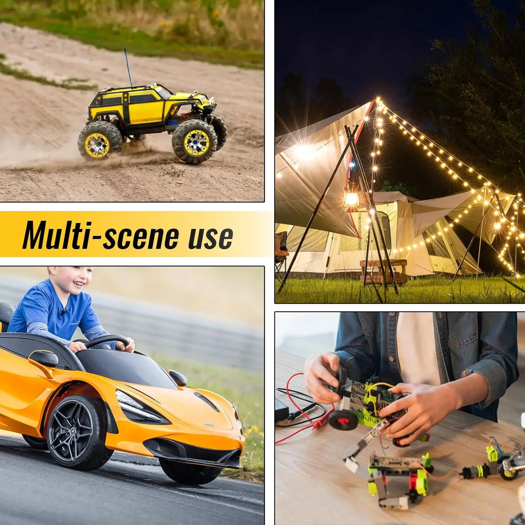 Power Wheels Adapter for Dewalt 18V/20V Battery Adapter Power Wheels Battery Converter Kit with Fuse & Switch for DIY Rc Toys