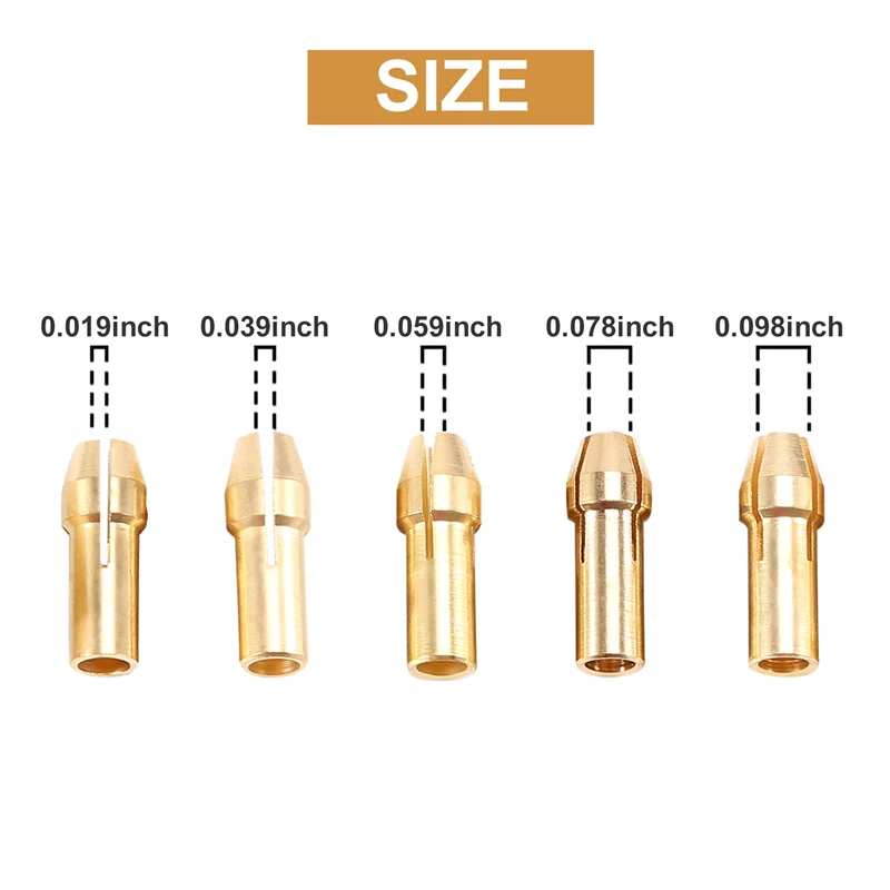 Classy-3 Sets 0.5-3Mm Brass Drill Chuck Small Electric Drill Bit Collet Fit For Dremel Rotary Tools 3 Size -2.0Mm 2.35Mm 3.17Mm