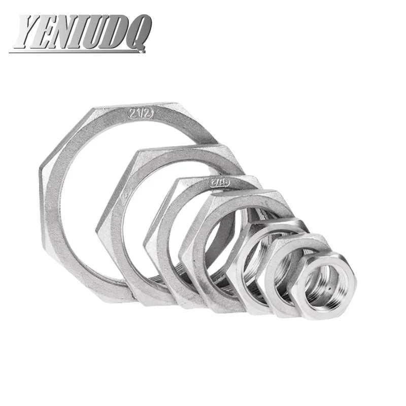 1pcs Pipe Fitting Stainless Steel ss 304 Hex Nuts HexNuts 1/8" 1/4" 3/8" 1/2" 3/4" 1" 1-1/4" 1-1/2" 2" 3" BSP Thread adapter