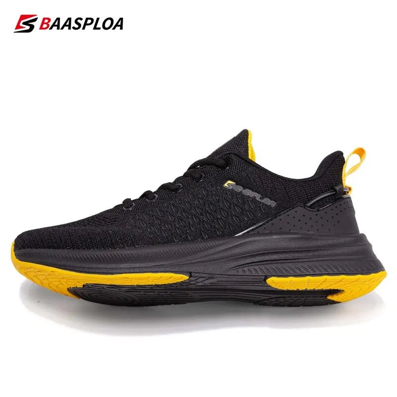 Baasploa Men Running Shoes Lightweight Sport Shoes Mesh Breathable Casual Sneakers Non - Slip Outdoor for Men New Arrival - PCWLDASHRES