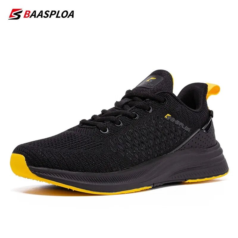 Baasploa Men Running Shoes Lightweight Sport Shoes Mesh Breathable Casual Sneakers Non - Slip Outdoor for Men New Arrival - PCWLDASHRES