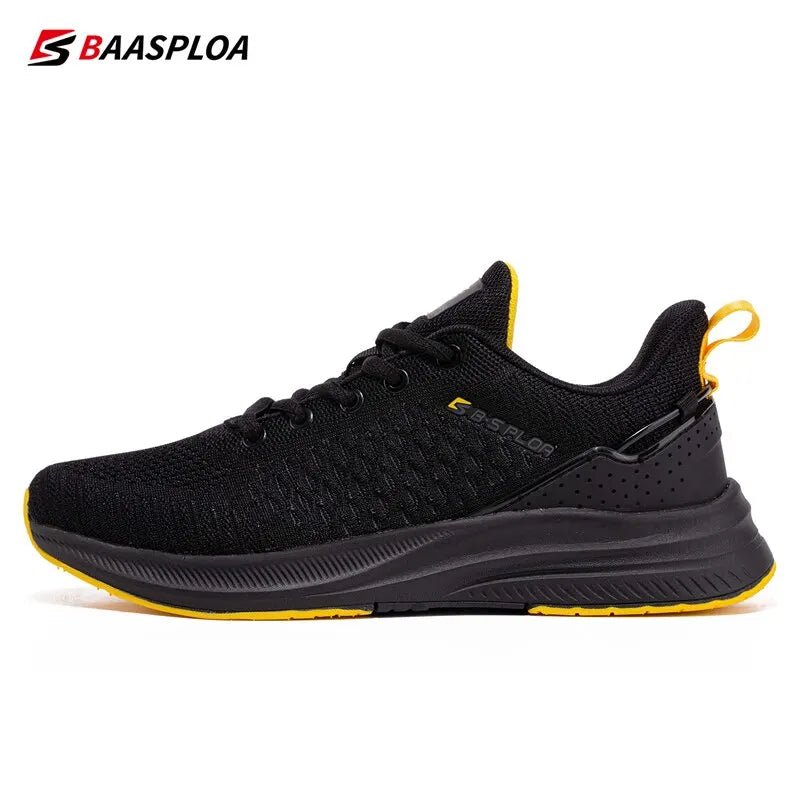 Baasploa Men Running Shoes Lightweight Sport Shoes Mesh Breathable Casual Sneakers Non - Slip Outdoor for Men New Arrival - PCWLDASHRES