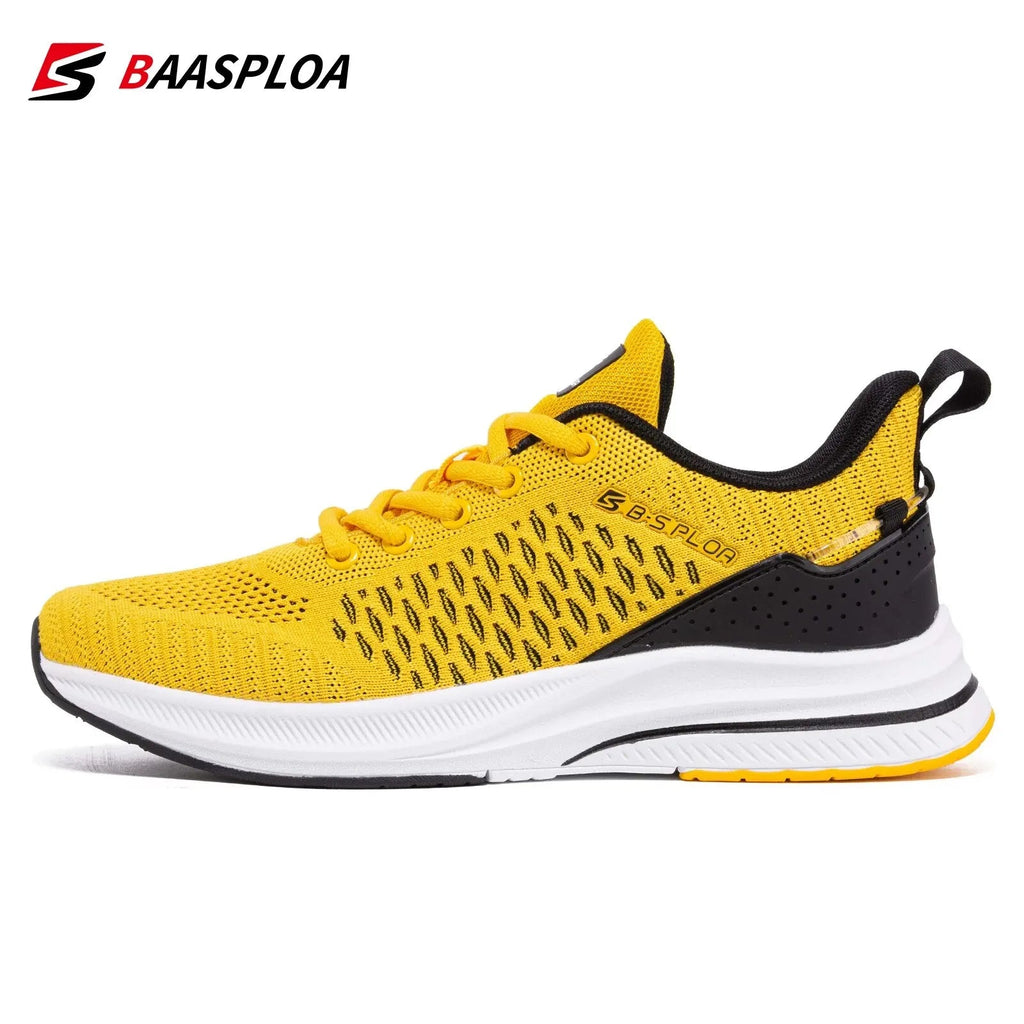 Baasploa Men Running Shoes Lightweight Sport Shoes Mesh Breathable Casual Sneakers Non - Slip Outdoor for Men New Arrival - PCWLDASHRES