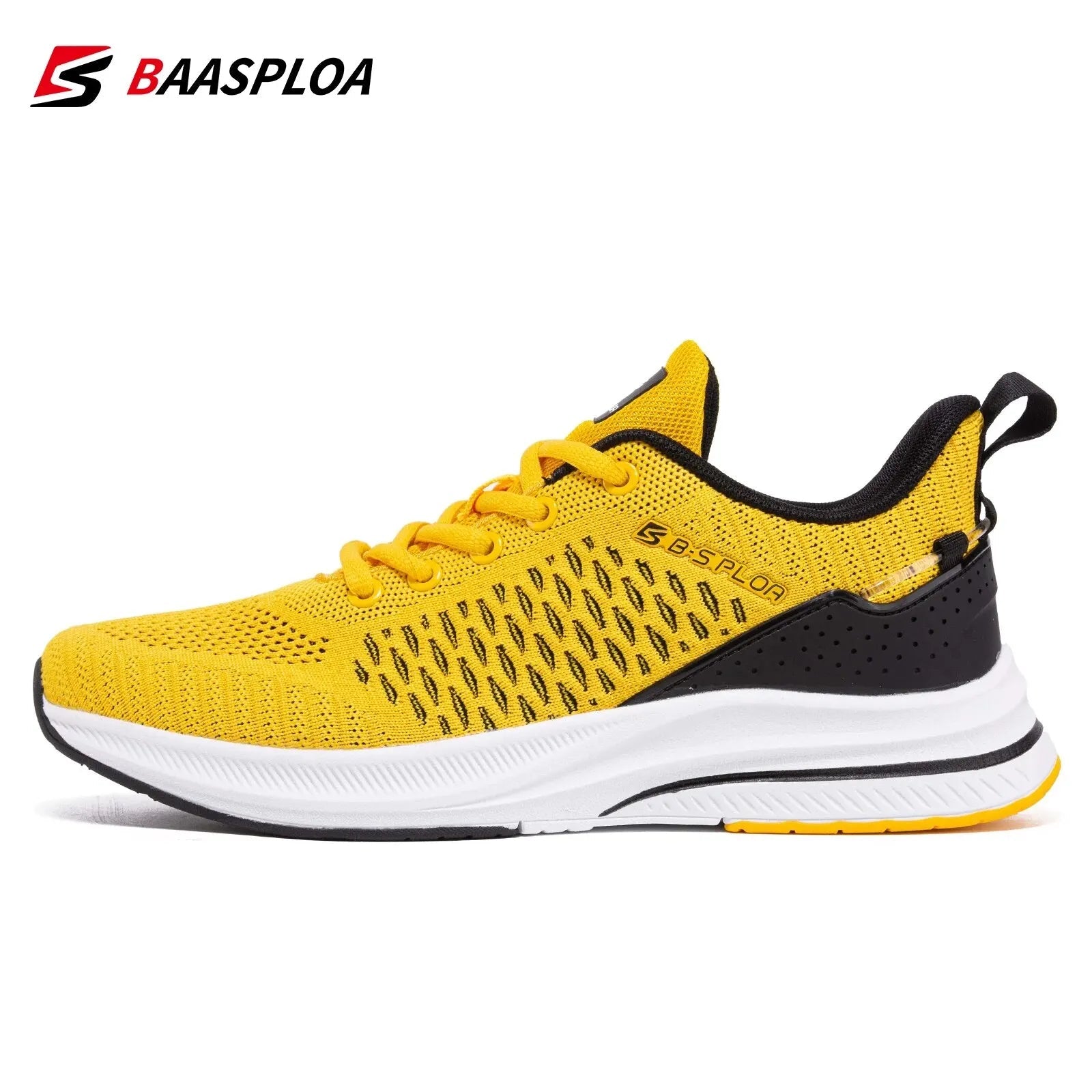 Baasploa Men Running Shoes Lightweight Sport Shoes Mesh Breathable Casual Sneakers Non - Slip Outdoor for Men New Arrival - PCWLDASHRES
