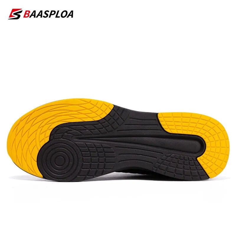 Baasploa Men Running Shoes Lightweight Sport Shoes Mesh Breathable Casual Sneakers Non - Slip Outdoor for Men New Arrival - PCWLDASHRES