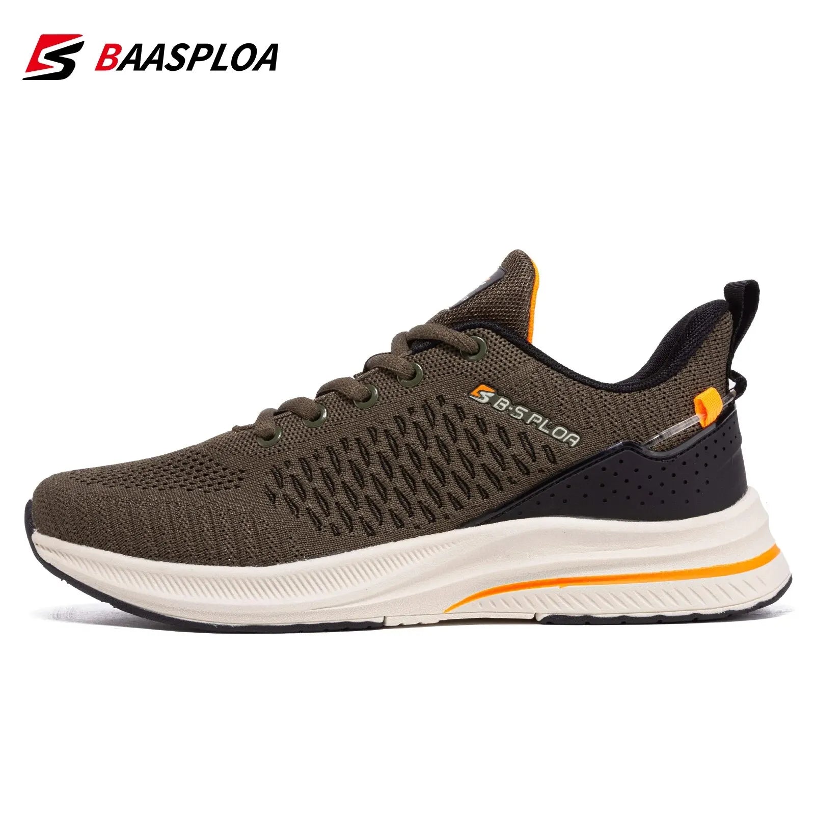 Baasploa Men Running Shoes Lightweight Sport Shoes Mesh Breathable Casual Sneakers Non - Slip Outdoor for Men New Arrival - PCWLDASHRES